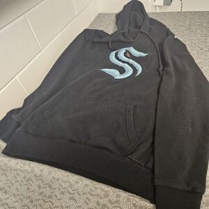 Red Jacket Sweatershirt Mens Small NHL Seattle‎ Kraken Hoodie Drawstring
